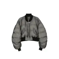 BOMBER PIUMINO SECCHIA CROPPED FLIGHT BLACK