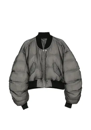 RICK OWENS bomber piumino secchia cropped flight black RICK OWENS bomber piumino secchia cropped flight black