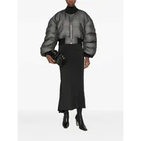 BOMBER PIUMINO SECCHIA CROPPED FLIGHT BLACK