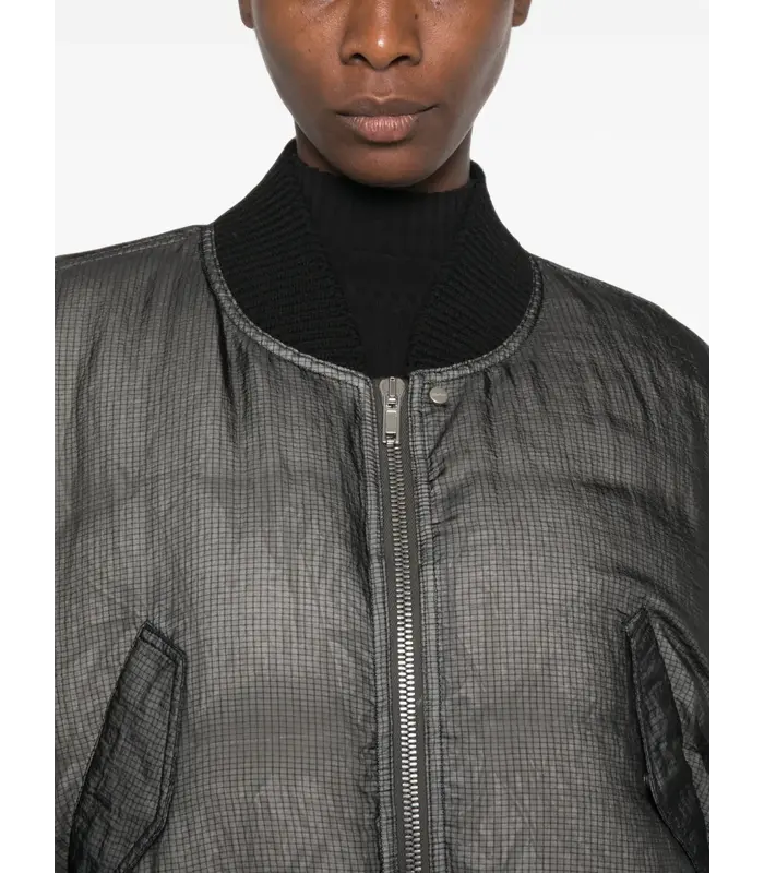 BOMBER PIUMINO SECCHIA CROPPED FLIGHT BLACK