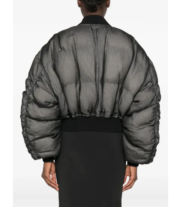 BOMBER PIUMINO SECCHIA CROPPED FLIGHT BLACK