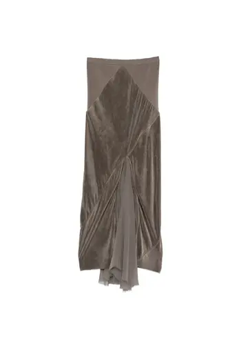 RICK OWENS gonna dbl sliced skirt dust RICK OWENS gonna dbl sliced skirt dust