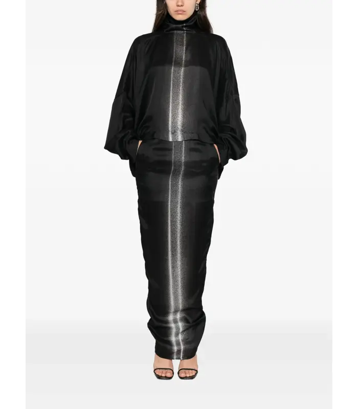 T-SHIRT JUMBO TABARD CROPPED TOP BLACK/MILK