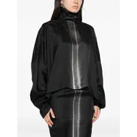 T-SHIRT JUMBO TABARD CROPPED TOP BLACK/MILK
