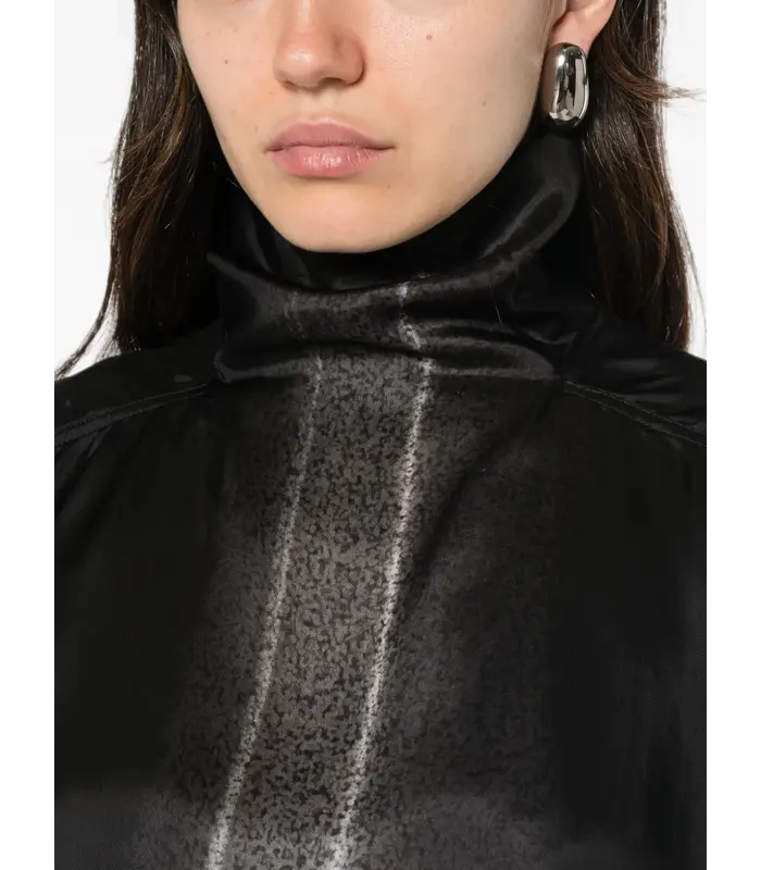 T-SHIRT JUMBO TABARD CROPPED TOP BLACK/MILK