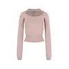 RICK OWENS MAGLIA CROPPED PULL ROSE