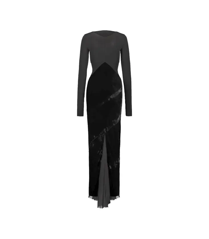 ABITO COMBO GOWN BLACK