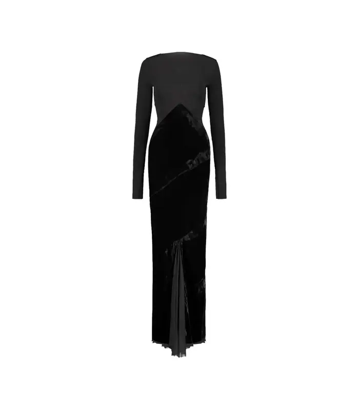 ABITO COMBO GOWN BLACK