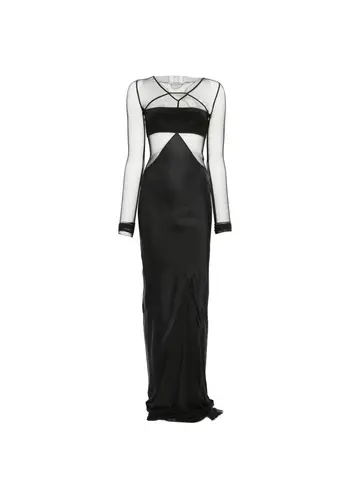 RICK OWENS abito combo gown black RICK OWENS abito combo gown black