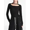 RICK OWENS MAGLIA CROPPED PULL BLACK