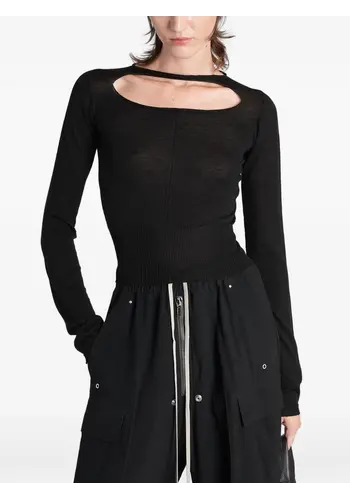 RICK OWENS maglia cropped pull black RICK OWENS maglia cropped pull black