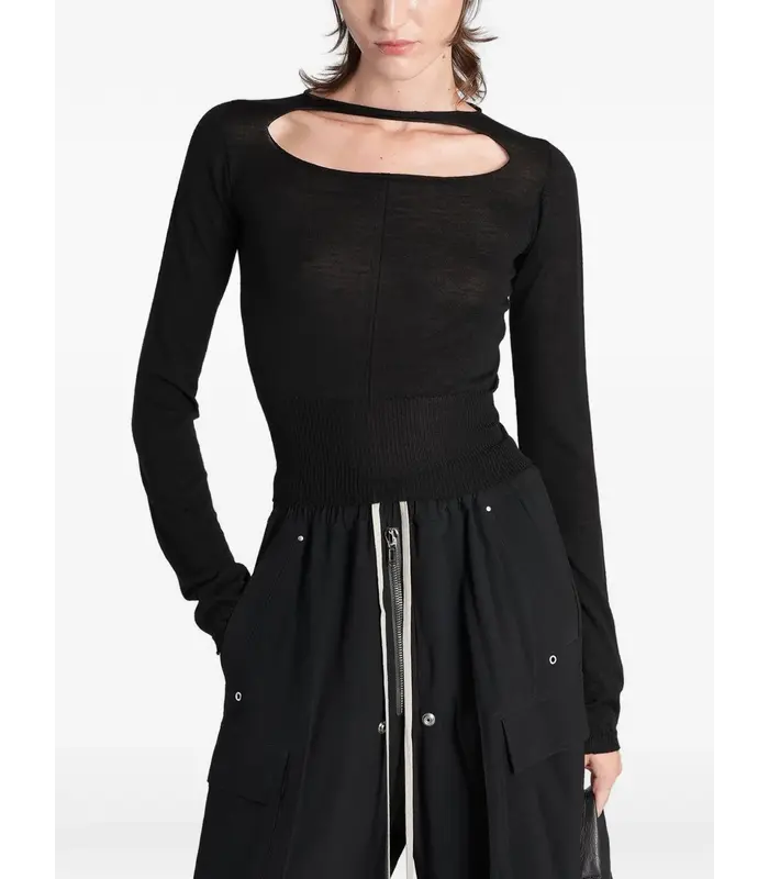 MAGLIA CROPPED PULL BLACK