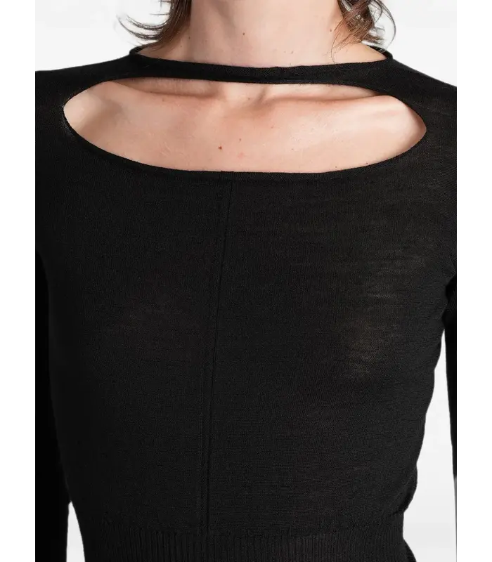 MAGLIA CROPPED PULL BLACK