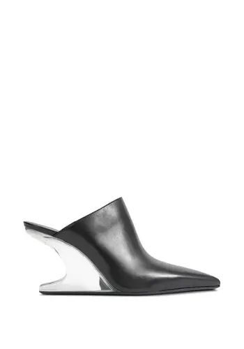 RICK OWENS scarpe in pitone cantilever 8 sabot sharp black/clear RICK OWENS scarpe in pitone cantilever 8 sabot sharp black/clear