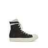 RICK OWENS DRKSHDW SCARPE IN DENIM SNEAKS BLACK/MILK/MILK