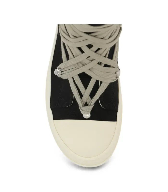 SCARPE IN DENIM MEGALACE SNEAKS BLACK/MILK/MILK