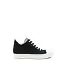 RICK OWENS DRKSHDW SCARPE IN DENIM LOW SNEAKS BLACK/MILK/MILK