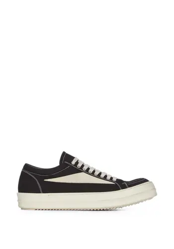 RICK OWENS DRKSHDW scarpe in denim vintage sneaks black/milk/milk RICK OWENS DRKSHDW scarpe in denim vintage sneaks black/milk/milk