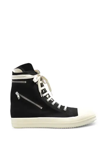 RICK OWENS DRKSHDW scarpe in denim cargo sneaks black/milk/milk RICK OWENS DRKSHDW scarpe in denim cargo sneaks black/milk/milk