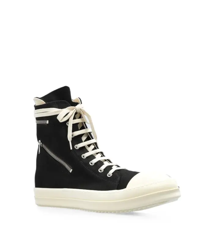 SCARPE IN DENIM CARGO SNEAKS BLACK/MILK/MILK