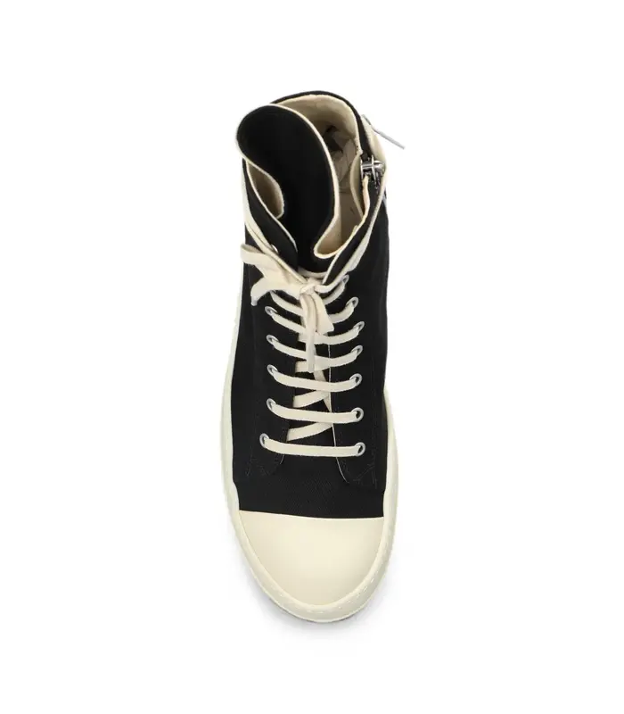 SCARPE IN DENIM CARGO SNEAKS BLACK/MILK/MILK