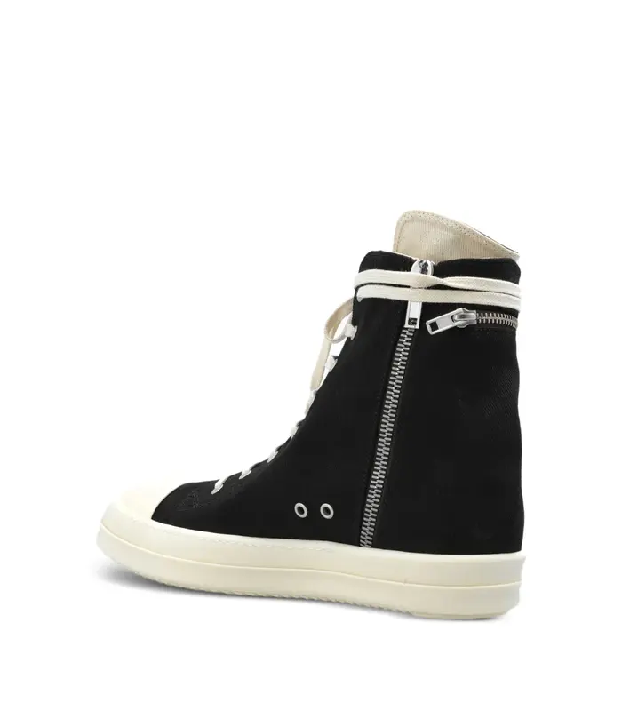 SCARPE IN DENIM CARGO SNEAKS BLACK/MILK/MILK