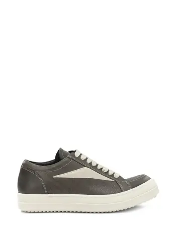 RICK OWENS scarpe in pelle vintage sneaks washed black/milk/milk