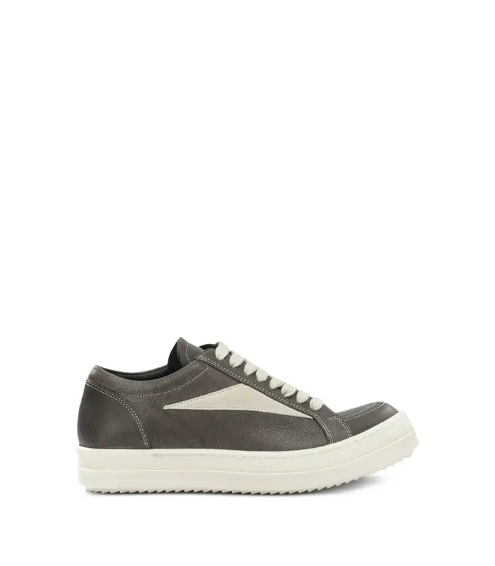 SCARPE IN PELLE VINTAGE SNEAKS WASHED BLACK/MILK/MILK