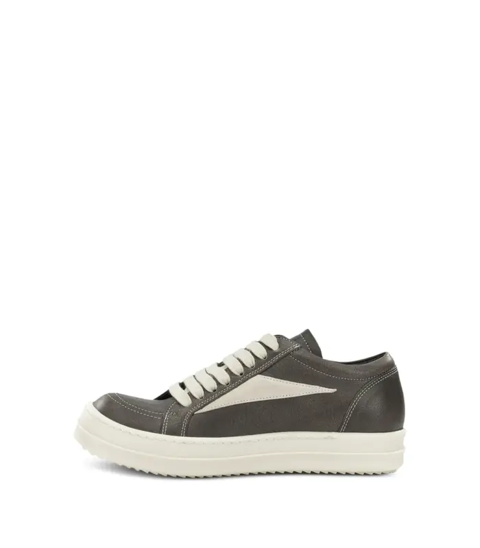 SCARPE IN PELLE VINTAGE SNEAKS WASHED BLACK/MILK/MILK