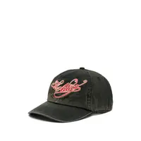 Cap Canvas embroidered logo BLACK/RED