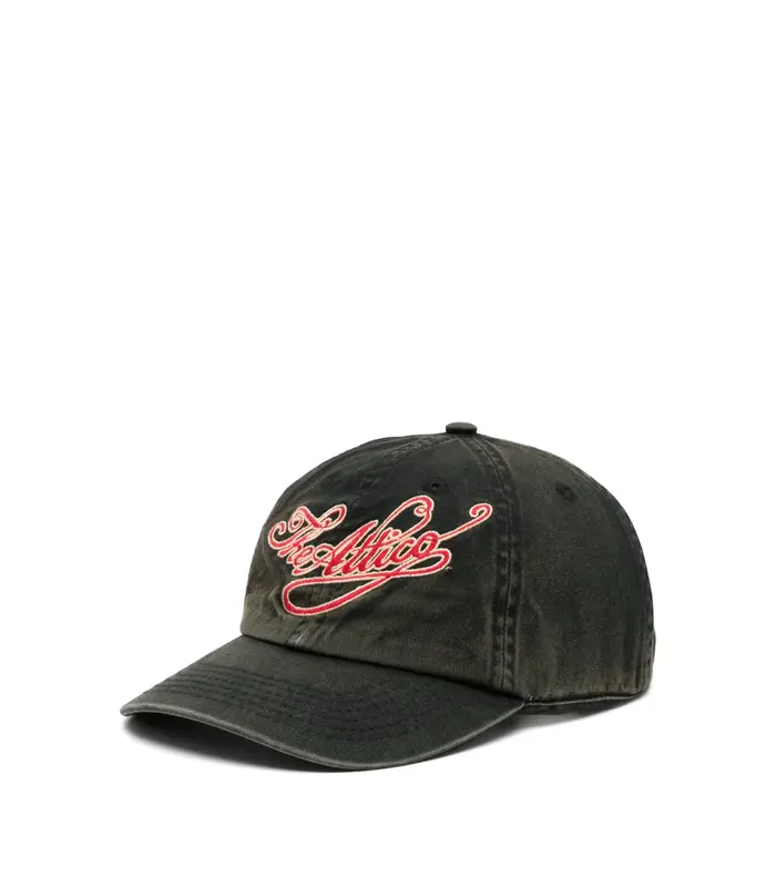 Cap Canvas embroidered logo BLACK/RED