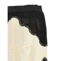 Midi Skirt Double satin and lace BLACK/IVORY