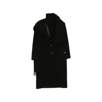 Long coat Wool cloth Black