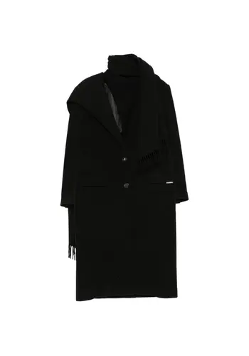 THE ATTICO long coat wool cloth black THE ATTICO long coat wool cloth black