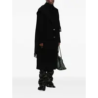 Long coat Wool cloth Black