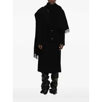 Long coat Wool cloth Black