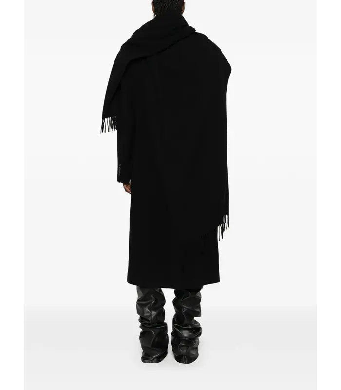 Long coat Wool cloth Black