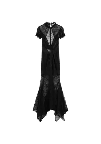 THE ATTICO midi dress lace black
