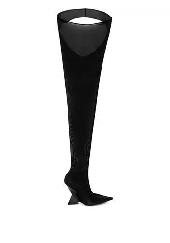 THE ATTICO cheopissima thigh high 105 mm nylon black THE ATTICO cheopissima thigh high 105 mm nylon black