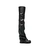 THE ATTICO Robin OTK thigh high flat Pelle sintetica Black