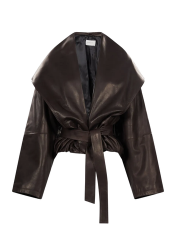 MAGDA BUTRYM leather 24 jacket dark brown
