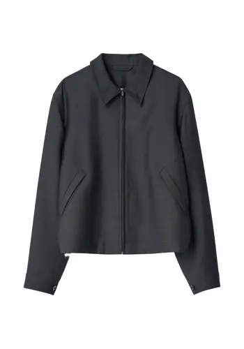 LEMAIRE zipped blouson coal
