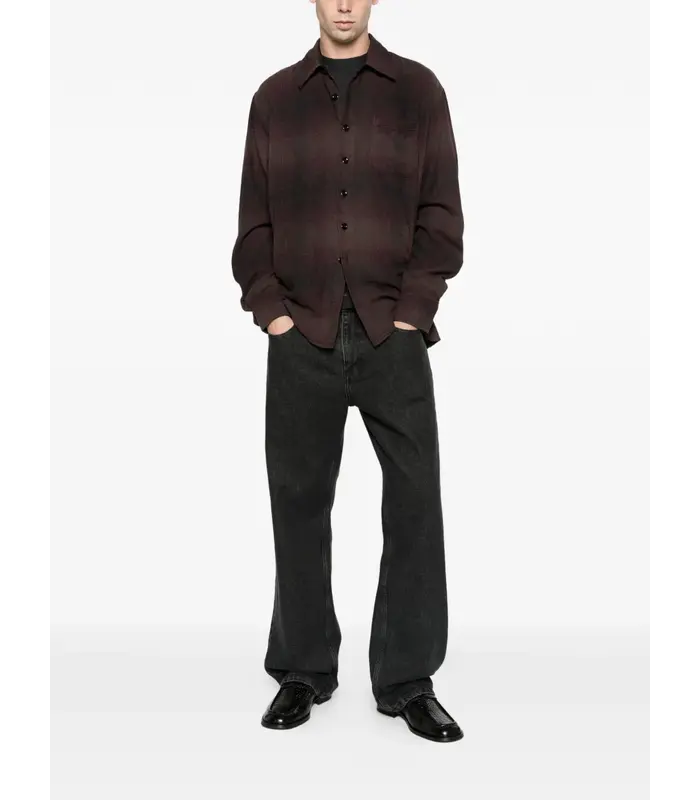 ABOVE SHIRT CORDIAL DUSK CHECK GRAIN WEAVE