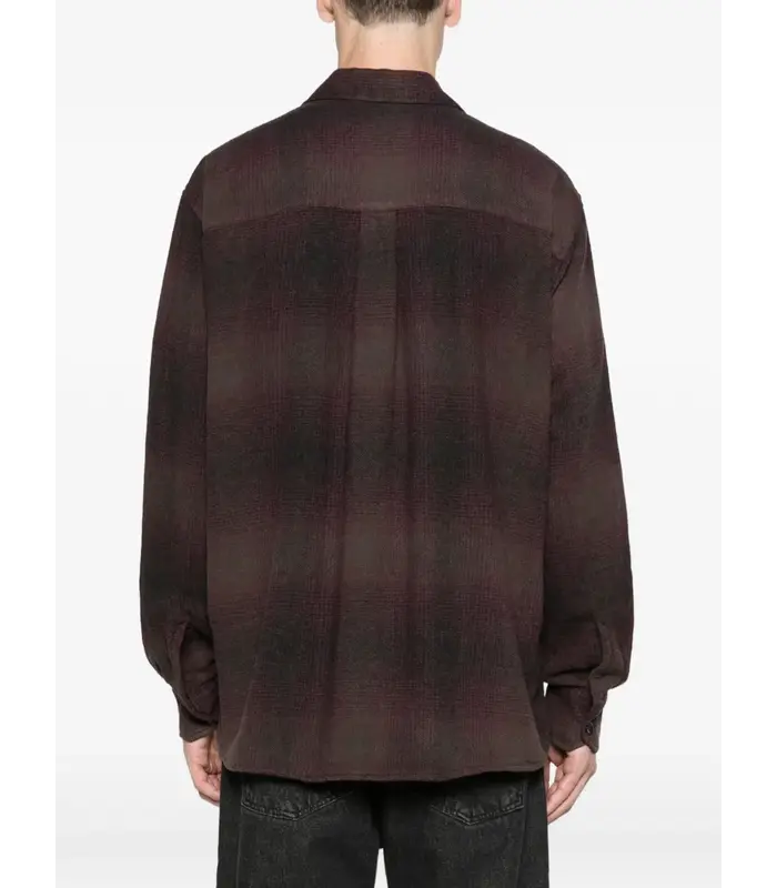 ABOVE SHIRT CORDIAL DUSK CHECK GRAIN WEAVE