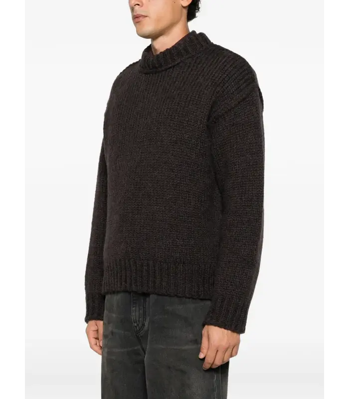 MOCK ROUNDNECK BROWN BEAR MEGA ALPACA WOOL