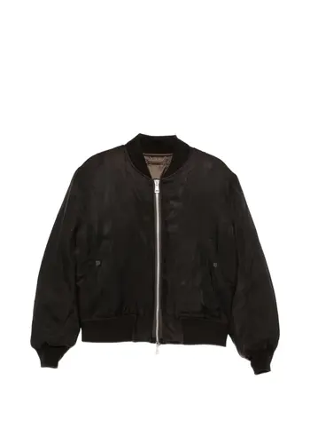 OUR LEGACY bomber root brown wax dipped cupro