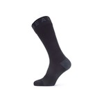 SealSkinz Waterproof All Weather Mid Length Hydrostop Socks - 5 inch, Black/Gray, Medium