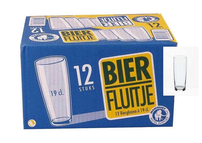 Bierglas fluitje Mammoet 19cl 12 stuks 136158 Bierglas fluitje Mammoet 19cl 12 stuks 136158