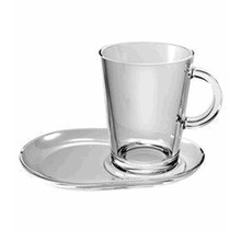 Thee kop en schotel groot Pasabahce Tribeca 40cl set 2 518646