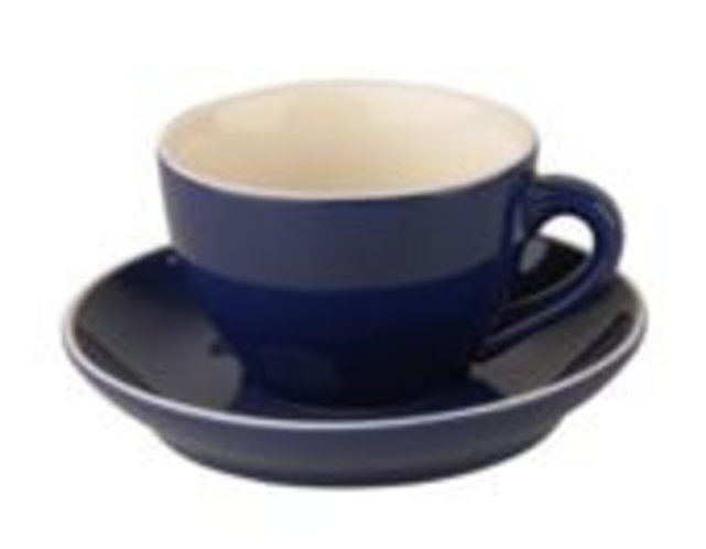 Kop en schotel cappuccino blauw Palmer Colors 18cl set 6 stuks Kop en schotel cappuccino blauw Palmer Colors 18cl set 6 stuks